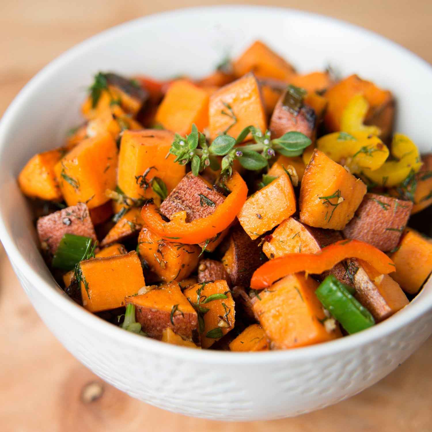 süßkartoffelpfanne mit Paprika